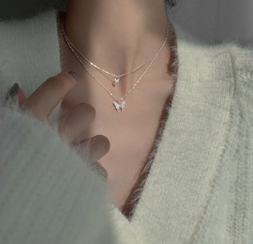 Ig Style Korean Style Geometric Copper Inlay Zircon Necklace