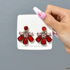 1 Pair Simple Style Flower Plastic Rhinestone Women's Drop Earrings