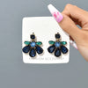 1 Pair Simple Style Flower Plastic Rhinestone Women's Drop Earrings