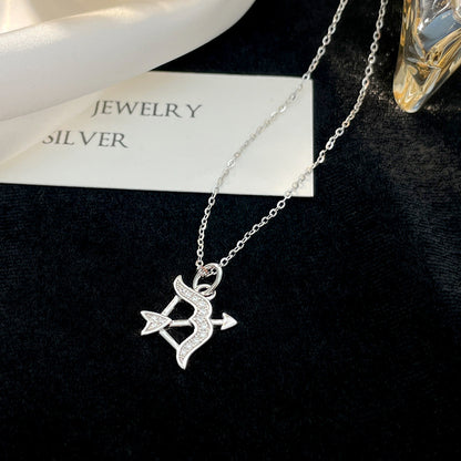 Elegant Lady Constellation Sterling Silver Zircon Pendant Necklace In Bulk