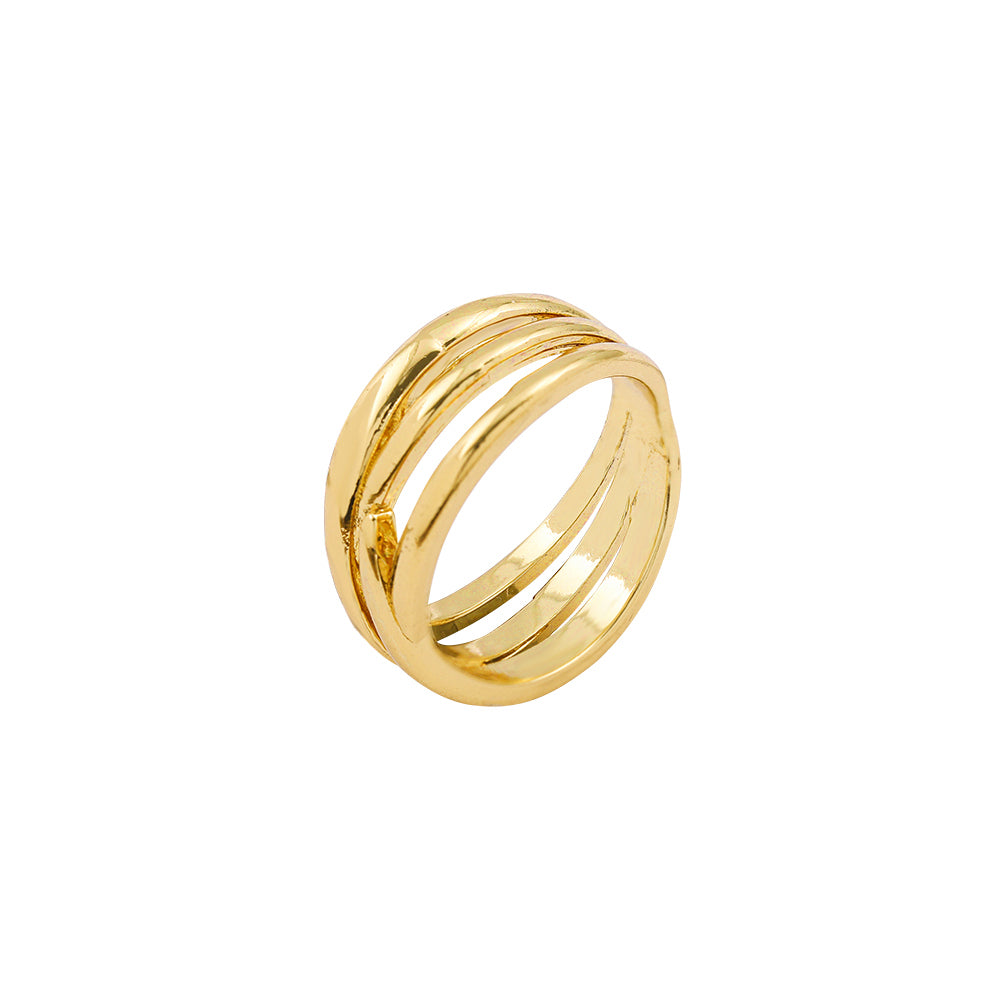 Simple Style Solid Color Alloy Plating Gold Plated Women's Rings