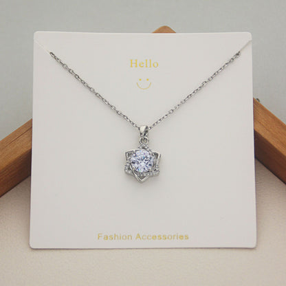 Elegant Streetwear Heart Shape Titanium Steel Plating Inlay Zircon Pendant Necklace