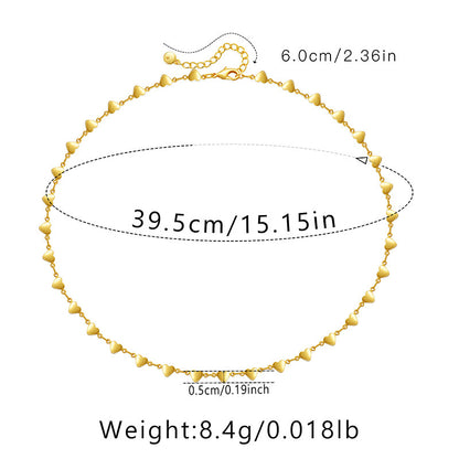 Ig Style Simple Style Solid Color Copper Plating Chain 18k Gold Plated Necklace