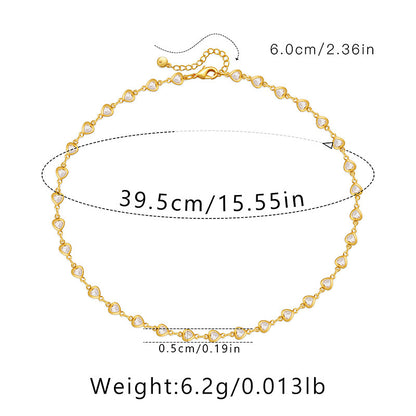 Ig Style Simple Style Solid Color Copper Plating Chain 18k Gold Plated Necklace