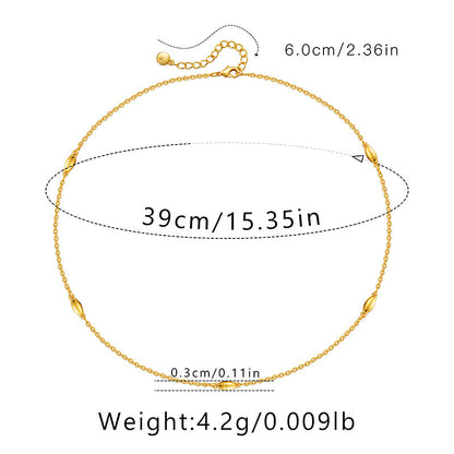 Ig Style Simple Style Solid Color Copper Plating Chain 18k Gold Plated Necklace