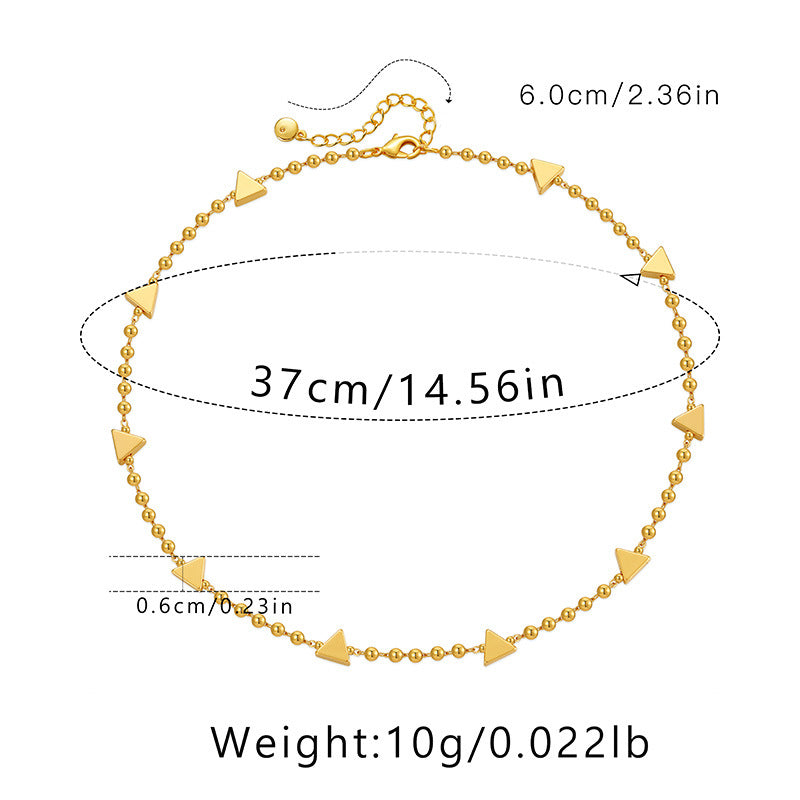 Ig Style Simple Style Solid Color Copper Plating Chain 18k Gold Plated Necklace