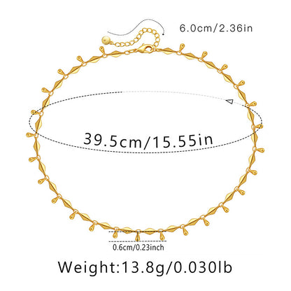 Ig Style Simple Style Solid Color Copper Plating Chain 18k Gold Plated Necklace