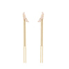 1 Pair Simple Style Tassel Inlay Alloy Rhinestones Drop Earrings