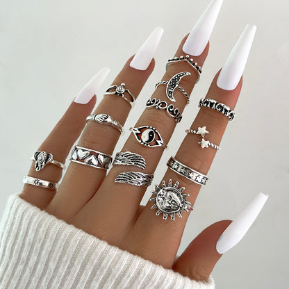 Casual Solid Color Alloy Women's Open Rings