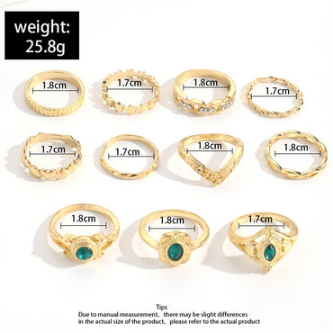 Simple Style Round Alloy Inlay Rhinestones Women's Rings