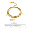 Simple Style Butterfly Stainless Steel Layered Pearl 18k Gold Plated Bracelets