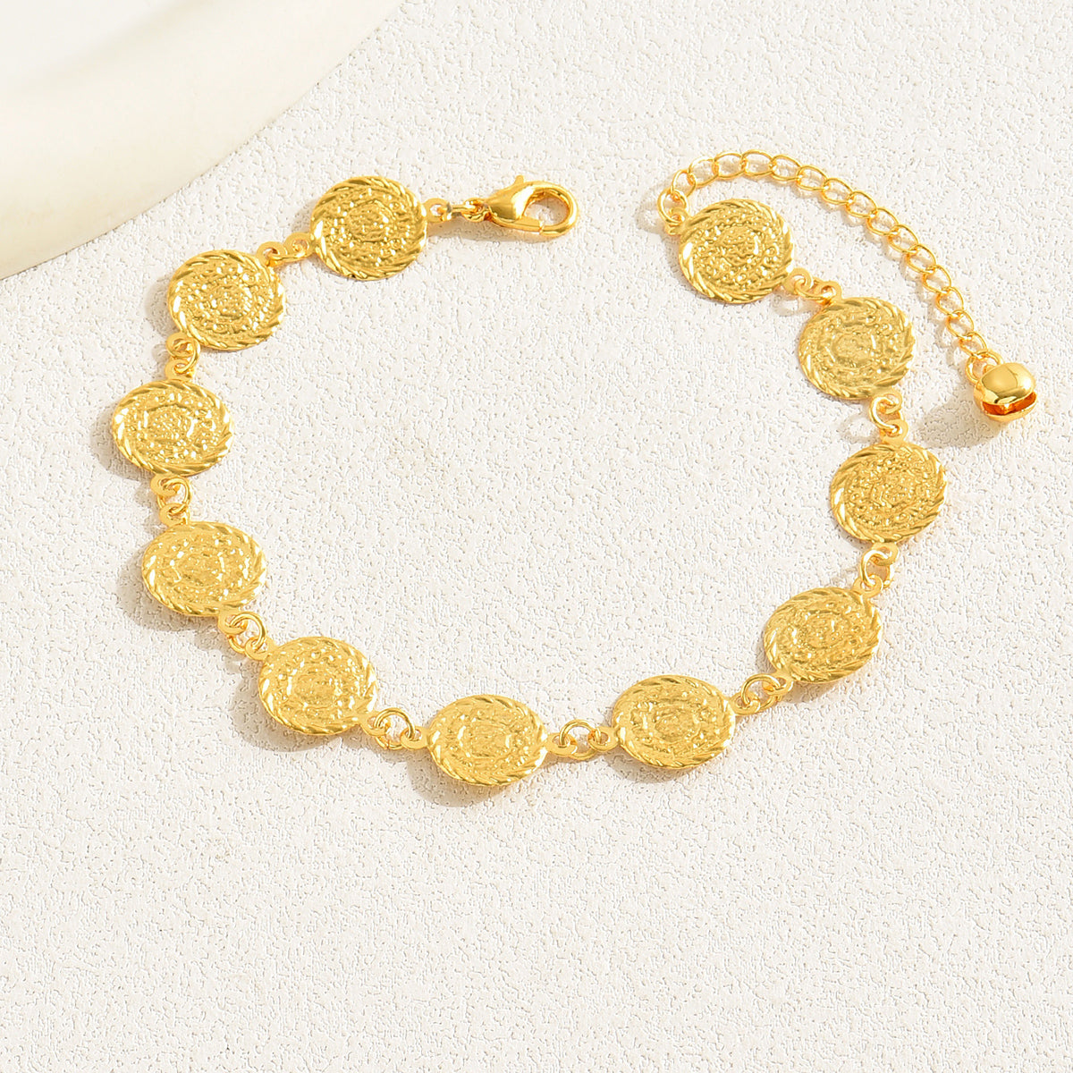 Simple Style Leaves Coin Butterfly 18k Gold Plated Copper Wholesale Anklet