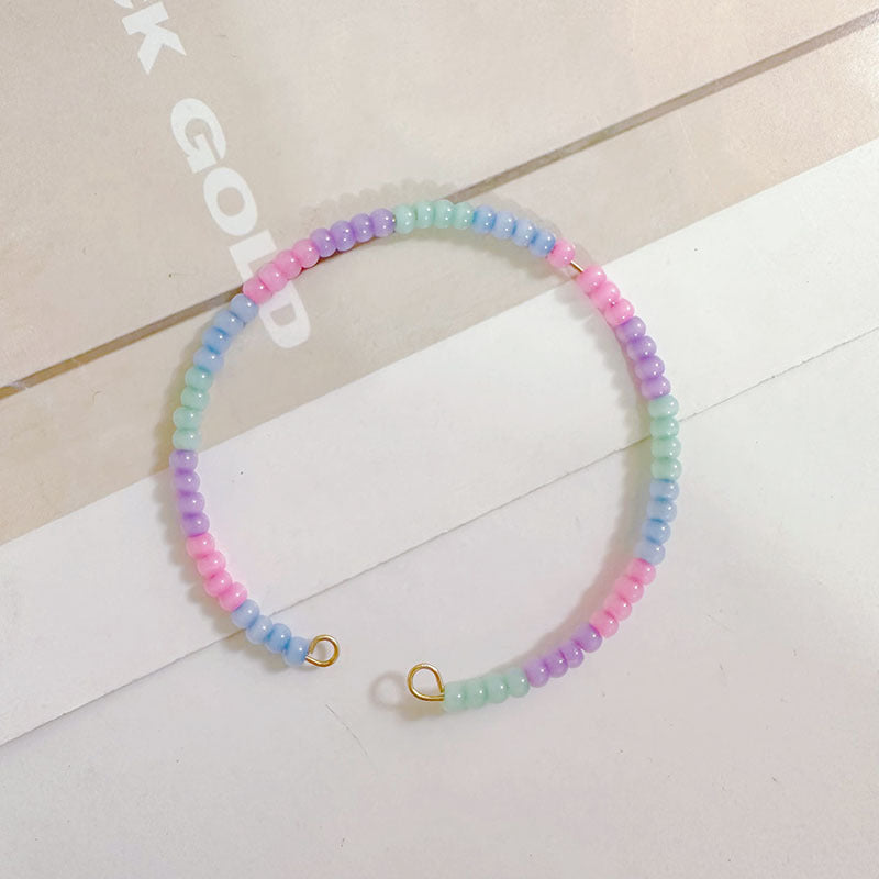Wholesale Jewelry Simple Style Artistic Color Block Resin Beaded Bangle