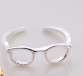 Streetwear Glasses Alloy Plating Women'S Open Rings