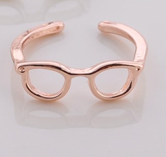 Streetwear Glasses Alloy Plating Women'S Open Rings