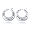 1 Pair Classic Style C Shape Plating Stainless Steel Earrings