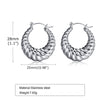 1 Pair Classic Style C Shape Plating Stainless Steel Earrings