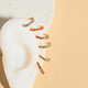 1 Set Simple Style Shiny Geometric Inlay Alloy Rhinestones Ear Cuffs