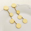 1 Pair Vintage Style Round Plating Stainless Steel Gold Plated Drop Earrings