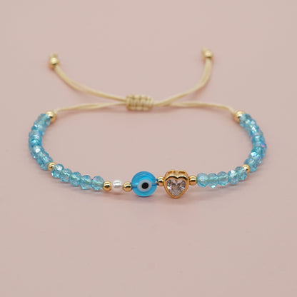 Simple Style Eye Glass Copper Rhinestones Bracelets In Bulk
