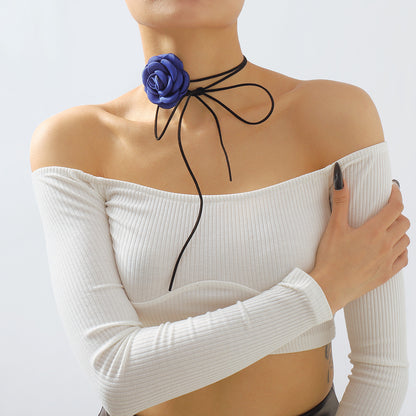 Elegant Lady Flower Cloth Wholesale Choker