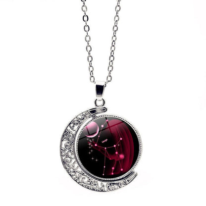 Simple Style Constellation Alloy Organic Glass Wholesale Pendant Necklace