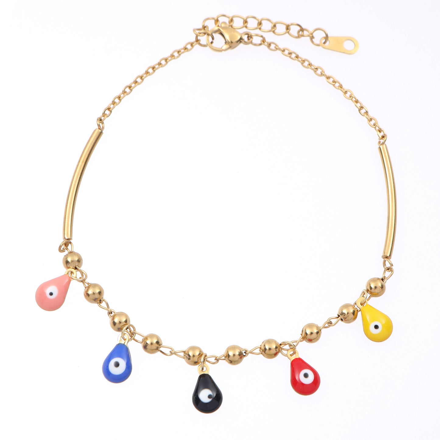 Modern Style Heart Shape Eye Stainless Steel Plating 18k Gold Plated Bracelets