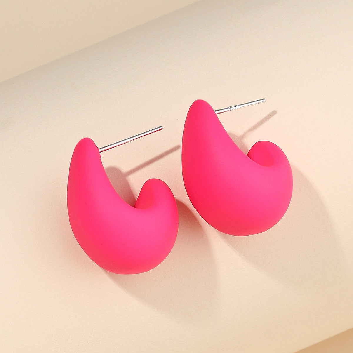 1 Pair Sweet Simple Style Water Droplets Plastic Resin Ear Studs