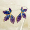 1 Pair Sweet Artistic Leaves Polishing Enamel Plating Stainless Steel Gold Plated Ear Studs