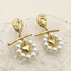 1 Pair Streetwear Heart Shape Polishing Plating Inlay Stainless Steel Pearl Gold Plated Drop Earrings