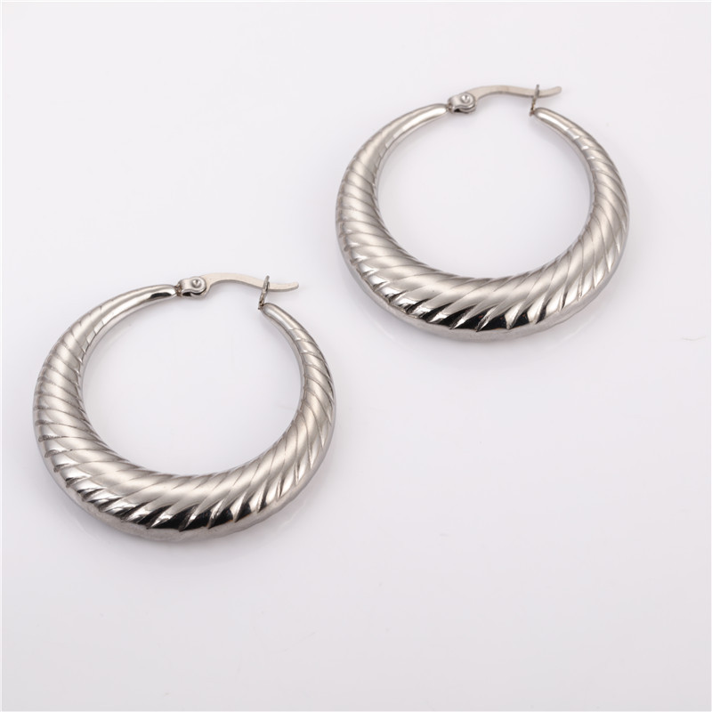 1 Pair Exaggerated Solid Color Polishing Plating Stainless Steel Gold Plated Earrings