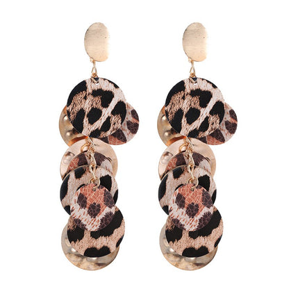 1 Pair Exaggerated Sexy Leopard Alloy Drop Earrings