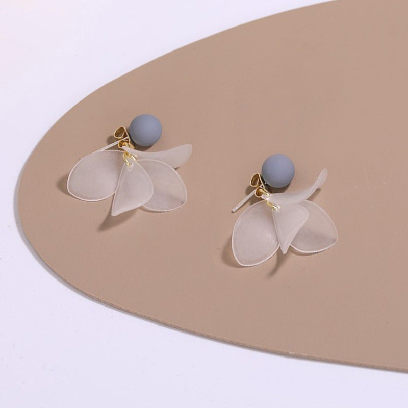 1 Pair Sweet Heart Shape Rose Flower Inlay Imitation Pearl Alloy Rhinestones Earrings