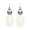 1 Pair Bohemian Leaf Water Droplets Flower Plating Alloy Feather Drop Earrings