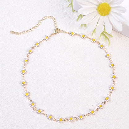 Simple Style Flower Alloy Plating Women's Bracelets Necklace