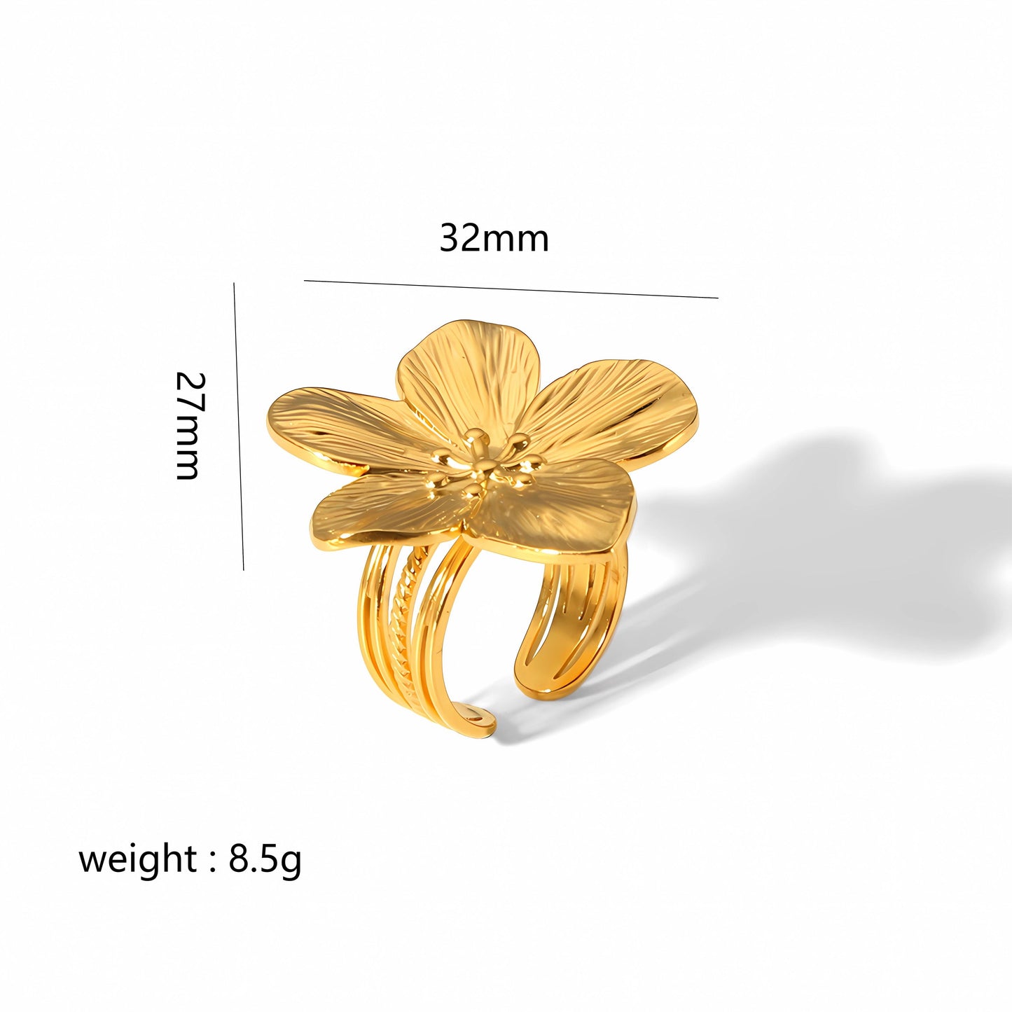 1 Pair Modern Style Flower Butterfly Ginkgo Leaf Polishing Plating Stainless Steel 18k Gold Plated Ear Studs