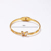 Simple Style Commute Butterfly Stainless Steel Shell Plating Inlay Zircon 18k Gold Plated Bangle