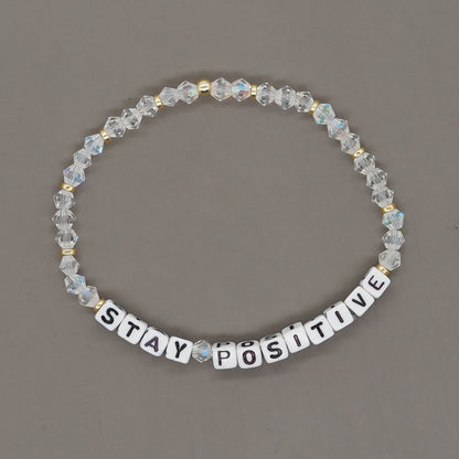 Simple Style Classic Style Letter Artificial Crystal Wholesale Bracelets