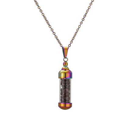 Elegant Streetwear Geometric Stainless Steel Gravel Plating 18k Gold Plated Pendant Necklace