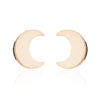 1 Pair Cute Simple Style Classic Style Moon Stainless Steel 18k Gold Plated Ear Studs