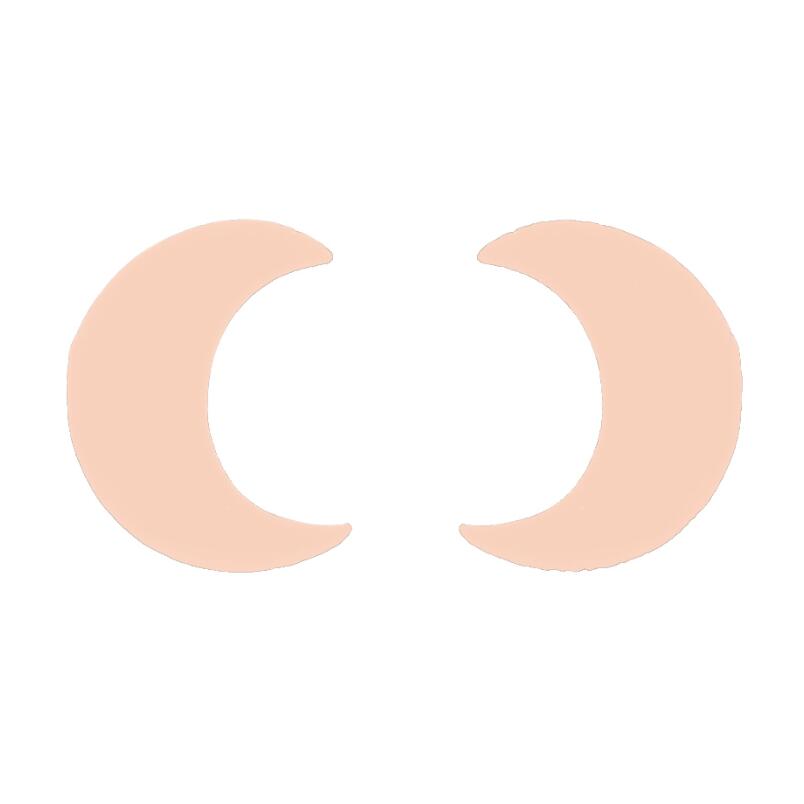 1 Pair Cute Simple Style Classic Style Moon Stainless Steel 18k Gold Plated Ear Studs