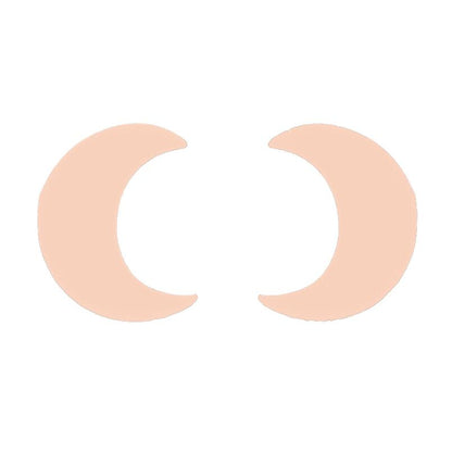 1 Pair Cute Simple Style Classic Style Moon Stainless Steel 18k Gold Plated Ear Studs