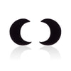 1 Pair Cute Simple Style Classic Style Moon Stainless Steel 18k Gold Plated Ear Studs