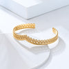 Casual Simple Style Crown Stainless Steel Polishing Hollow Out Bangle