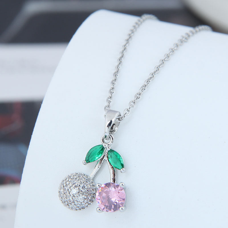 Casual Simple Style Flower Bow Knot Titanium Steel Plating Inlay Zircon Necklace