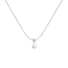 French Style Geometric Sterling Silver Plating Inlay Freshwater Pearl Pendant Necklace