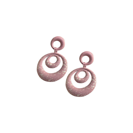 1 Pair Exaggerated Circle Hollow Out Alloy Drop Earrings