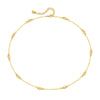 Simple Style Solid Color Copper Plating Chain Inlay Zircon Gold Plated Necklace