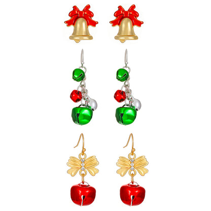 1 Set Fashion Christmas Tree Santa Claus Enamel Alloy Ear Studs