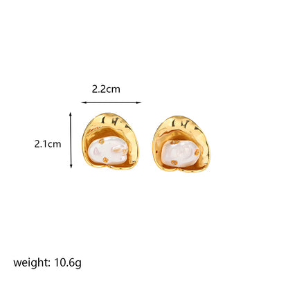 1 Pair Classic Style Flower Enamel Plating Inlay Copper Zircon 14k Gold Plated 18k Gold Plated Ear Studs